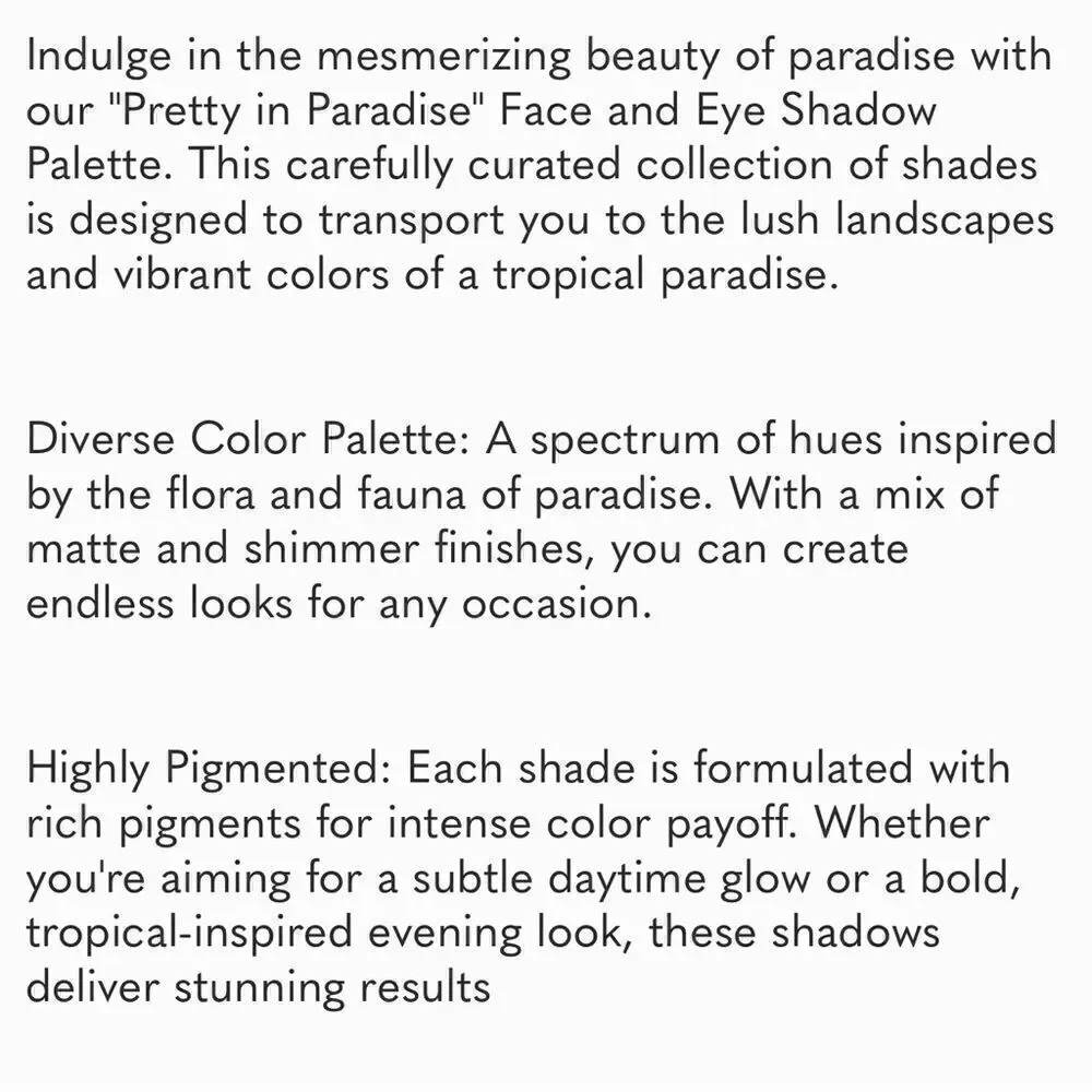 Violet Voss Pretty in Paradise Eyeshadow Pallette
